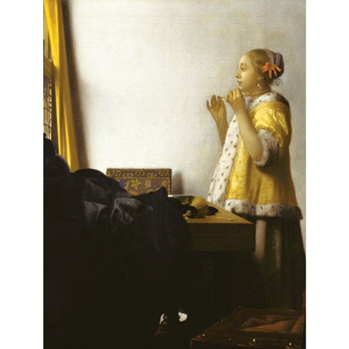 진주목걸이를 한 여인 (포스터)