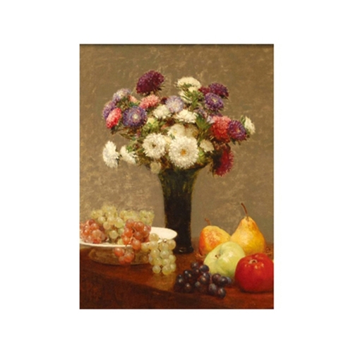 테이블 위의 과꽃과 과일 (6호)